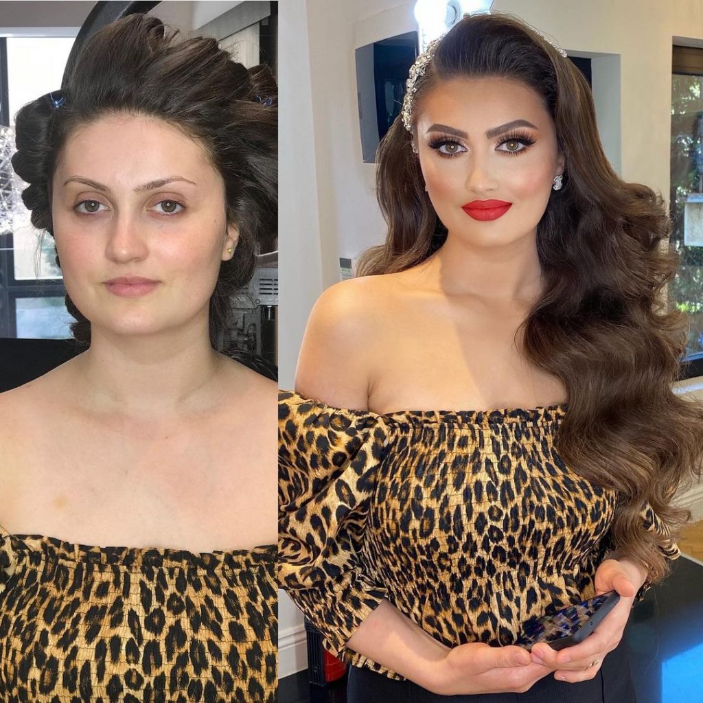 Before and After Brides' Wedding Makeup Transformations