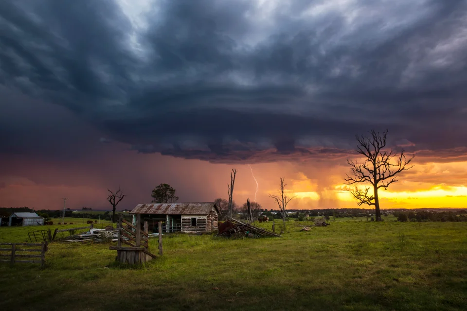 Australian sunset storm