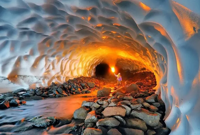 Mutnovsky Ice Caves, Russia