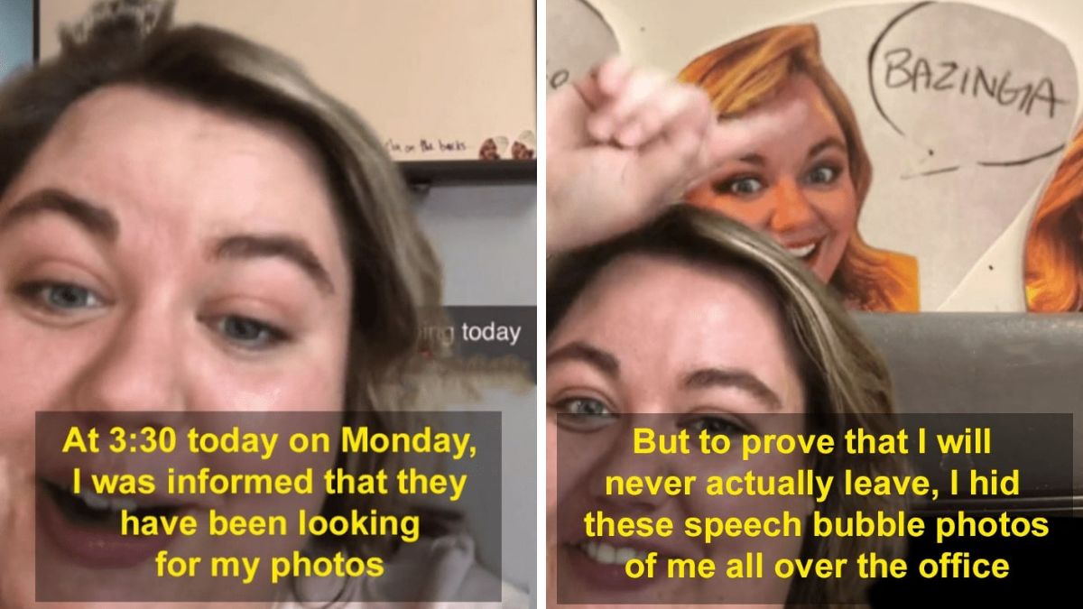 After Losing Her Job, A Woman's Office Prank Goes Viral