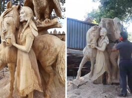 The Artist Creates Wood Sculptures With Exquisite Imagery